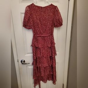 Rachel parcell, small, burgundy floral dress